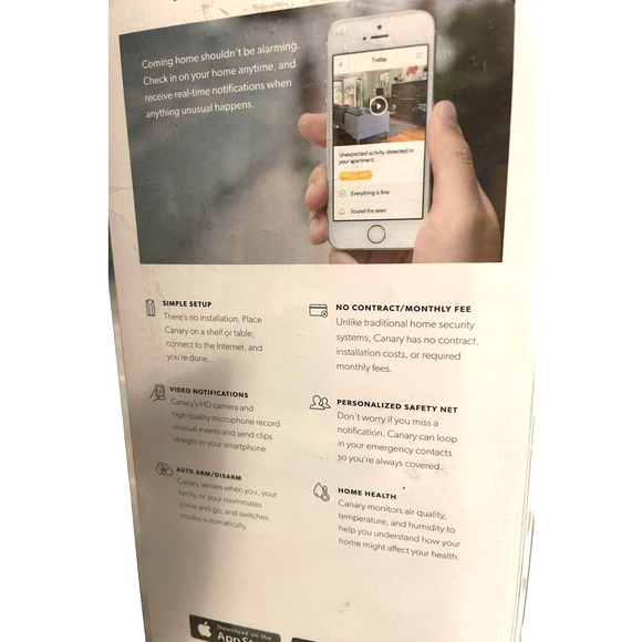 Canary C100D1511244 Smart Home Security Camera - White Sealed New in Box - Picture 3 of 4